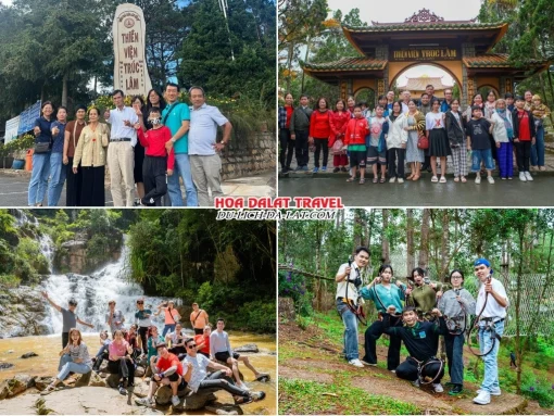 Lịch trình sáng ngày 2 tour Đà Lạt Lễ 30 tháng 4 trọn gói 4 ngày 3 đêm tham quan Thiền viện Trúc Lâm, Thác Datanla