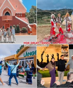 Lịch trình chiều ngày 2 tour Đà Lạt Lễ 30 tháng 4 trọn gói 4 ngày 3 đêm tham quan Nhà thờ Domaine De Marie, Mongo Land Đà Lạt, Khu du lịch Langbiang, tham gia chương trình giao lưu cồng chiêng Tây Nguyên