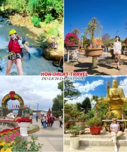 Lịch trình chiều ngày 2 tour Đà Lạt Lễ 30 tháng 4 ghép đoàn 4 ngày 3 đêm tham quan Thác Datanla, Vườn hoa thành phố, Thiền viện Vạn Hạnh