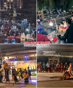 Lịch trình tối ngày 2 tour Đà Lạt Lễ 30 tháng 4 ghép đoàn 4 ngày 3 đêm tham quan chợ đêm Đà Lạt hoặc Giao lưu văn hóa Cồng Chiêng Tây Nguyên