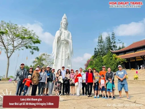 Lưu ý khi tham gia tour Đà Lạt Lễ 30 tháng 4 4N3Đ