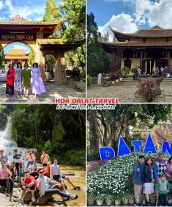 Lịch trình sáng ngày 2 tour Đà Lạt Tết Tây trọn gói 4 ngày 3 đêm tham quan Thiền viện Trúc Lâm, Thác Datanla