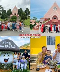 Lịch trình ngày 4 tour Đà Nẵng Đà Lạt trọn gói 4 ngày 3 đêm tham quan Nhà Thờ Domaine và Làng Nấm Đà Lạt