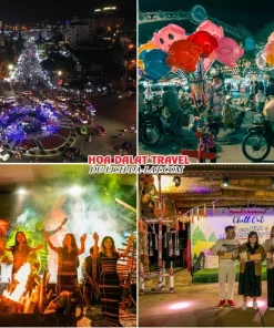 Lịch trình tối ngày 2 tour Đồng Nai Đà Lạt ghép đoàn 4 ngày 3 đêm tự do khám phá chợ đêm Đà Lạt hoặc tham gia chương trình giao lưu cồng chiêng Tây Nguyên