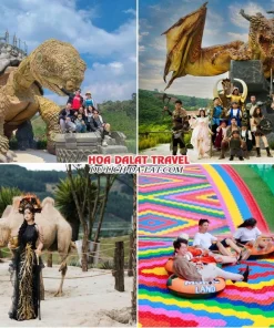 Lịch trình sáng ngày 3 tour Đồng Nai Đà Lạt ghép đoàn 4 ngày 3 đêm Check in GOD Valley, Mongo Land, chơi trượt phao khô tại Mongo Land