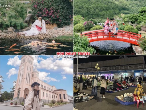 Lịch trình chiều ngày 2 tour Gia Lai Đà Lạt ghép đoàn 4 ngày 3 đêm tham quan Hoàng Long Ohayo, Nhà thờ Con Gà, khám phá thành phố Đà Lạt về đêm