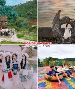 Lịch trình sáng ngày 3 tour Hà Nội Đà Lạt ghép đoàn 4 ngày 3 đêm tham quan GOD Valley, Mongo Land, chơi Trượt phao khô