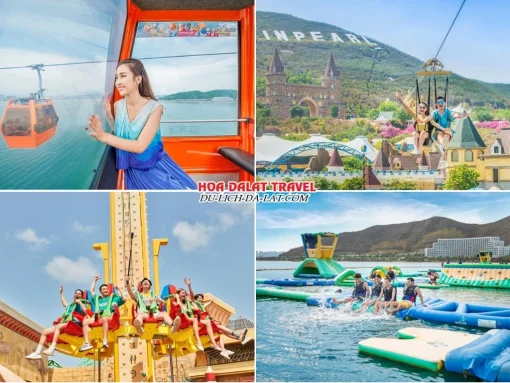 Lịch trình chiều ngày 2 tour Hà Nội Nha Trang Đà Lạt ghép đoàn 5 ngày 4 đêm trải nghiệm tại Vinpearl Land Nha Trang