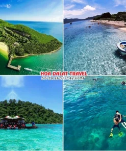 Lịch trình sáng ngày 2 tour Hà Nội Nha Trang Đà Lạt trọn gói 5 ngày 4 đêm Khám phá Hòn Mun, Hòn Một Nha Trang