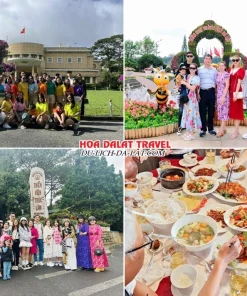 Lịch trình sáng ngày 2 tour Hà Tĩnh Đà Lạt ghép đoàn 4 ngày 3 đêm tham quan Dinh 3 Bảo Đại, Vườn hoa thành phố Đà Lạt, thưởng thức các món ăn đặc sản của Đà Lạt vào bữa trưa