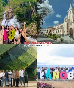 Lịch trình chiều ngày 2 tour Hà Tĩnh Đà Lạt ghép đoàn 4 ngày 3 đêm khám phá Thác Datanla, Nhà thờ Con Gà, Quảng trường Lâm Viên, Khu du lịch Langbiang