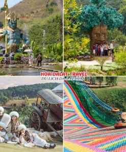 Lịch trình sáng ngày 3 tour Hải Phòng Đà Lạt ghép đoàn 4 ngày 3 đêm khám phá GOD Valley, Mongo Land, chơi trượt phao khô