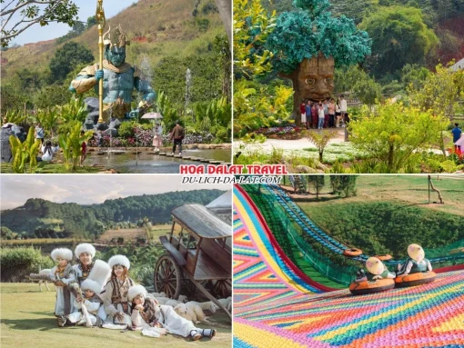 Lịch trình sáng ngày 3 tour Hải Phòng Đà Lạt ghép đoàn 4 ngày 3 đêm khám phá GOD Valley, Mongo Land, chơi trượt phao khô