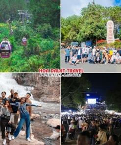 Lịch trình chiều ngày 2 tour Hải Phòng Đà Lạt trọn gói 4 ngày 3 đêm trải nghiệm cáp treo, tham quan Thiền viện Trúc Lâm, Khu du lịch thác Datanla, khám phá Đà Lạt về đêm