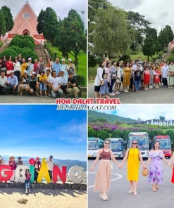 Lịch trình chiều ngày 2 tour Huế Đà Lạt trọn gói 4 ngày 3 đêm tham quan Nhà thờ Domaine, Khu du lịch LangBiang