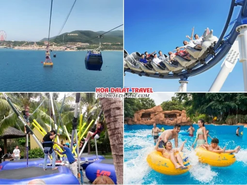 Lịch trình chiều ngày 4 tour Nha Trang Đà Lạt ghép đoàn 5 ngày 4 đêm trải nghiệm tại Vinpearl Land Nha Trang