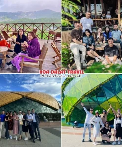 Lịch trình sáng ngày 1 tour Nha Trang Đà Lạt trọn gói 5 ngày 4 đêm đến Tiệm Cafe Bình Minh Ơi, quảng trường Lâm Viên Đà Lạt