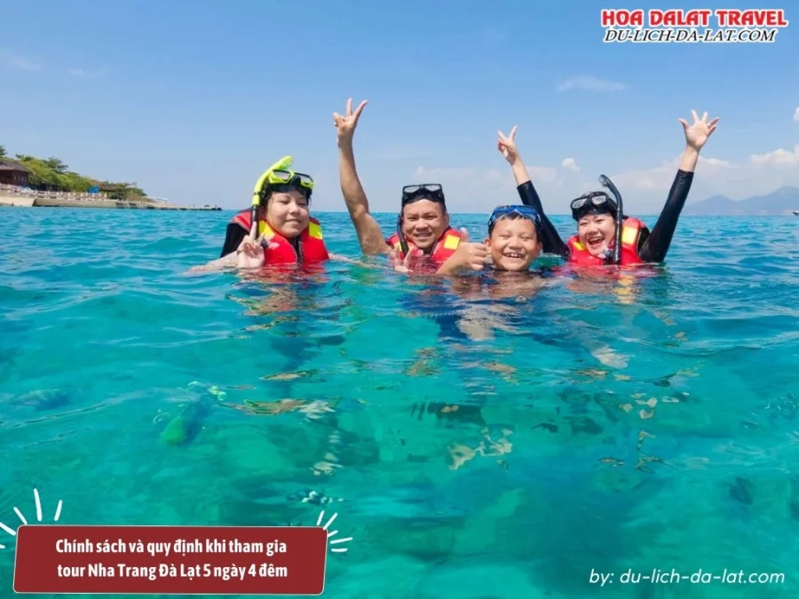 Chính sách và quy định khi tham gia tour Nha Trang Đà Lạt 5 ngày 4 đêm