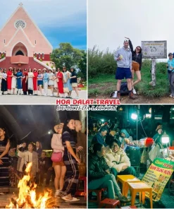 Lịch trình chiều, tối ngày 1 tour Nha Trang Đà Lạt trọn gói 5 ngày 4 đêm tham quan Nhà thờ Domaine De Marie, Khu du lịch Langbiang, tự do khám phá thành phố Đà Lạt về đêm hoặc tham gia lễ hội cồng chiêng Tây Nguyên