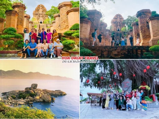 Lịch trình chiều ngày 3 tour Nha Trang Đà Lạt trọn gói 5 ngày 4 đêm tham quan Tháp Bà Ponagar, Hòn Chồng Nha Trang