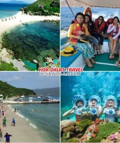 Lịch trình sáng ngày 4 tour Nha Trang Đà Lạt trọn gói 5 ngày 4 đêm tham quan vịnh Nha Trang, Tham quan Bãi Tranh, Lặn biển ngắm san hô