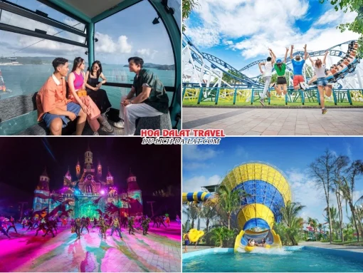 Lịch trình chiều ngày 4 tour Nha Trang Đà Lạt trọn gói 5 ngày 4 đêm khám phá, vui chơi tại Vinpearl Land Nha Trang