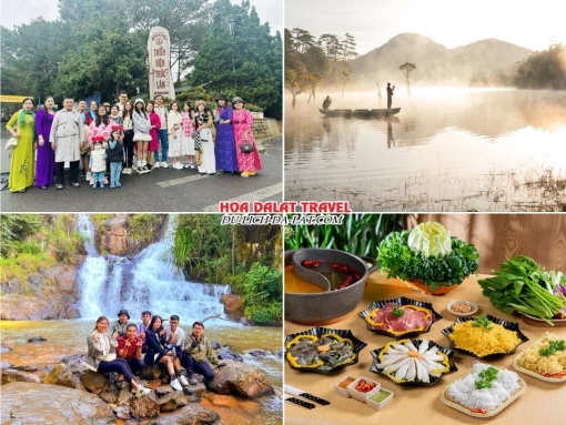 Lịch trình sáng ngày 3 tour Phú Yên Đà Lạt trọn gói 4 ngày 3 đêm tham quan Thiền viện Trúc Lâm, Hồ Tuyền Lâm, Thác Datanla, thưởng thức bữa trưa buffet rau