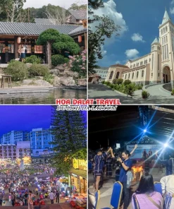 Lịch trình chiều ngày 3 tour Quảng Ngãi Đà Lạt ghép đoàn 4 ngày 3 đêm khám phá Hoàng Long Ohayo, Nhà thờ Con Gà, Dạo quanh chợ đêm Đà Lạt hoặc Tham gia chương trình giao lưu văn hóa Cồng Chiêng