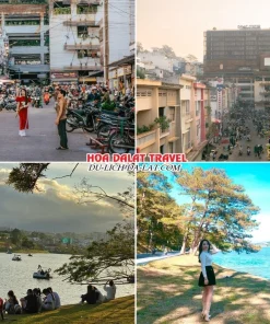 Lịch trình sáng ngày 1 tour Quảng Trị Đà Lạt ghép đoàn 4 ngày 3 đêm tham quan dạo quanh chợ Đà Lạt, hồ Xuân Hương