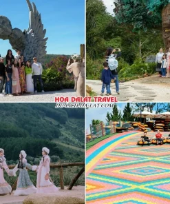 Lịch trình sáng ngày 3 tour Quảng Trị Đà Lạt ghép đoàn 4 ngày 3 đêm tham quan GOD Valley, Mongo Land, chơi trượt phao khô