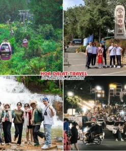 Lịch trình chiều, tối ngày 2 Tour Sài Gòn Đà Lạt trọn gói 4 ngày 4 đêm tham quan Đồi Robin, Thiền viện Trúc Lâm, Thác Datanla, tự do khám phá Đà Lạt về đêm