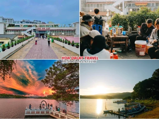 Lịch trình sáng ngày 1 Tour Sài Gòn Đà Lạt ghép đoàn 4 ngày 4 đêm tham quan chợ Đà Lạt, dạo quanh hồ Xuân Hương