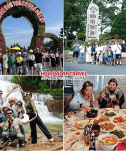 Lịch trình sáng ngày 1 tour Tây Ninh Đà Lạt trọn gói 4 ngày 3 đêm tham quan Vườn hoa Thành phố, Thiền viện Trúc Lâm, thác Datanla, dùng bữa trưa
