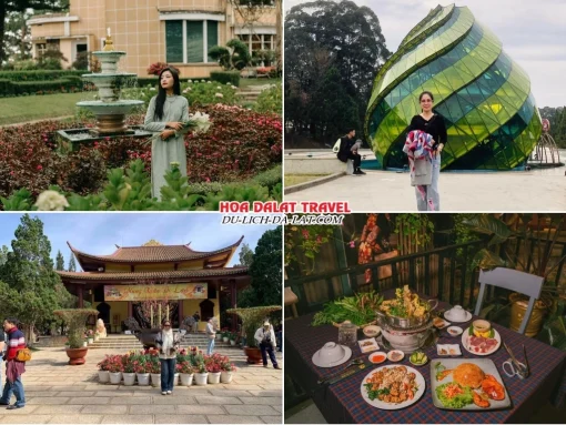Lịch trình sáng ngày 2 tour Tây Ninh Đà Lạt ghép đoàn 4 ngày 3 đêm khám phá Dinh 3 Bảo Đại, Quảng trường Lâm Viên, Thiền viện Trúc Lâm, dùng bữa trưa tại nhà hàng