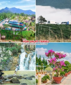 Những điểm đến hấp dẫn trong tour Tây Ninh đi Đà Lạt 4 ngày 3 đêm như Langbiang, đồi chè Cầu Đất, thác Datanla, vườn hoa thành phố Đà Lạt