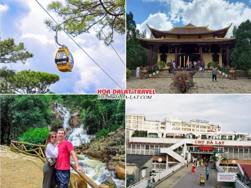 Lịch trình ngày 4 tour tuần trăng mật Đà Lạt 4 ngày 3 đêm tham quan Đồi Robin Cáp treo, Thiền viện Trúc Lâm, Thác Datanla, chợ Đà Lạt