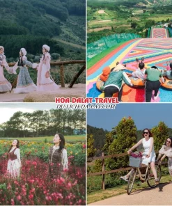 Lịch trình sáng ngày 2 tour Vũng Tàu Đà Lạt trọn gói 4 ngày 3 đêm tham quan Mongo Land, chơi trượt phao khô, check in The Florest Đà Lạt