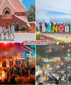 Lịch trình chiều, tối ngày 2 tour Vũng Tàu Đà Lạt trọn gói 4 ngày 3 đêm tham quan Domaine De Marie, Khu du lịch LangBiang, tham gia lễ hội cồng chiêng Tây Nguyên hoặc Dạo chợ đêm Đà Lạt