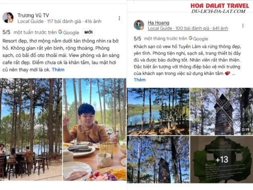 Đánh giá của khách hàng về Cereja Hotel và Resort Dalat dựa trên Google Maps