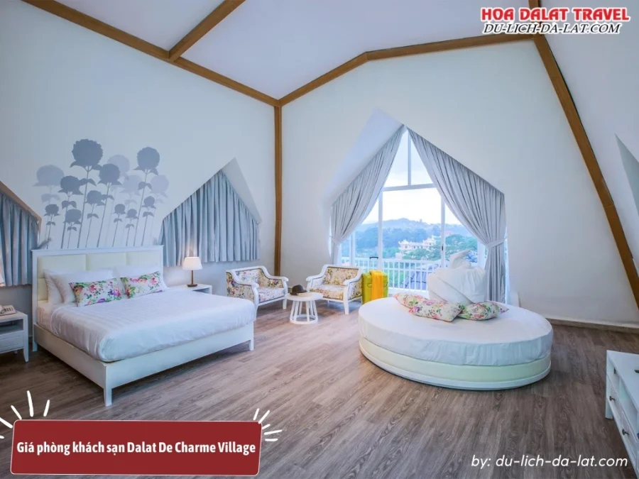 Giá phòng tại khách sạn Dalat De Charme Village từ từ 850.000 đồng đến 3.040.000 đồng 1 đêm