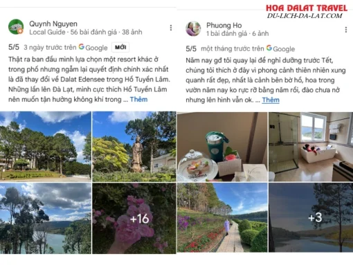 Đánh giá của khách hàng về Dalat Edensee Lake Resort và Spa dựa trên Google Maps