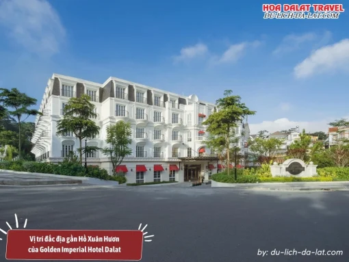 Khách san Golden Imperial có vị trí đắc địa gần Hồ Xuân Hương