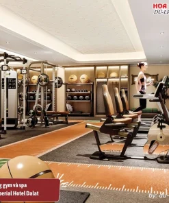Phòng gym và spa tại Golden Imperial Hotel được trang bị thiết bị tiên tiến, sạch sẽ