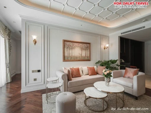 Thiết kế phòng ốc Golden Imperial Đà Lạt trang nhã, đảm bảo cho khách lưu trú thoải mái nhất