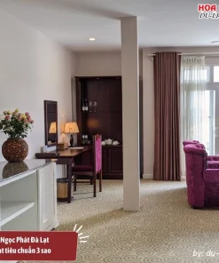 Khách sạn Ngọc Phát Đà Lạt tiện nghi đạt tiêu chuẩn 3 sao, nội thất gỗ cao cấp, tiện nghi đầy đủ trong phòng
