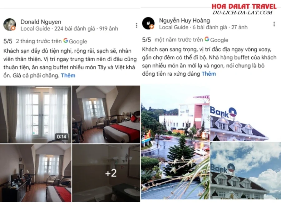 Đánh giá của khách hàng về khách sạn Sammy dựa trên Google Maps