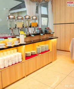 Nhà hàng lavender của khách sạn Vietsovpetro Đà Lạt phục vụ buffet sáng