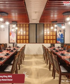 Nhà hàng King BBQ tại Kings Hotel Dalat sở hữu không gian rộng rãi, nội thất bố trí tinh tế, thoải mái cho thực khách