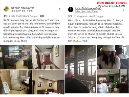 Đánh giá của khách hàng về Kings Hotel Dalat dựa theo Google Maps