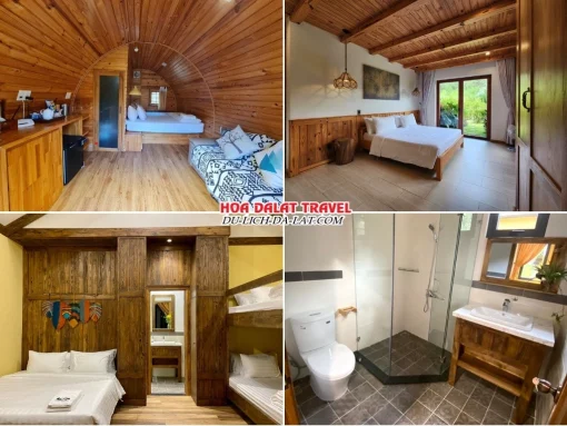 Hệ thống phòng nghỉ tại Lat Valley Retreat Village Đà Lạt